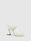 Mules de Salto Kitten em Branco